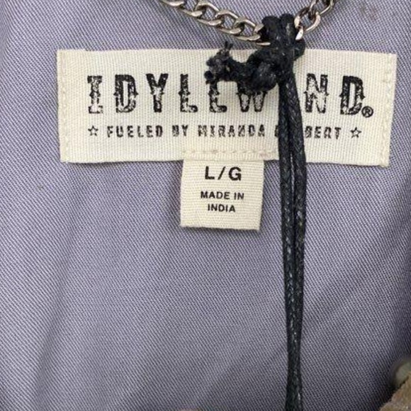 Idyllwind Women's Lavender Studded Fringe Suede leather Jacket RTL $350 L NWT - Picture 6 of 9